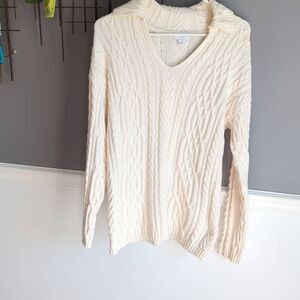 J.Jill Cable knit pullover sweater size small
